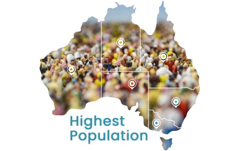 Regional area Australia by Population
